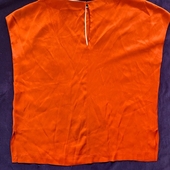 Vince sexy orange silk top. - Picture 4 of 10